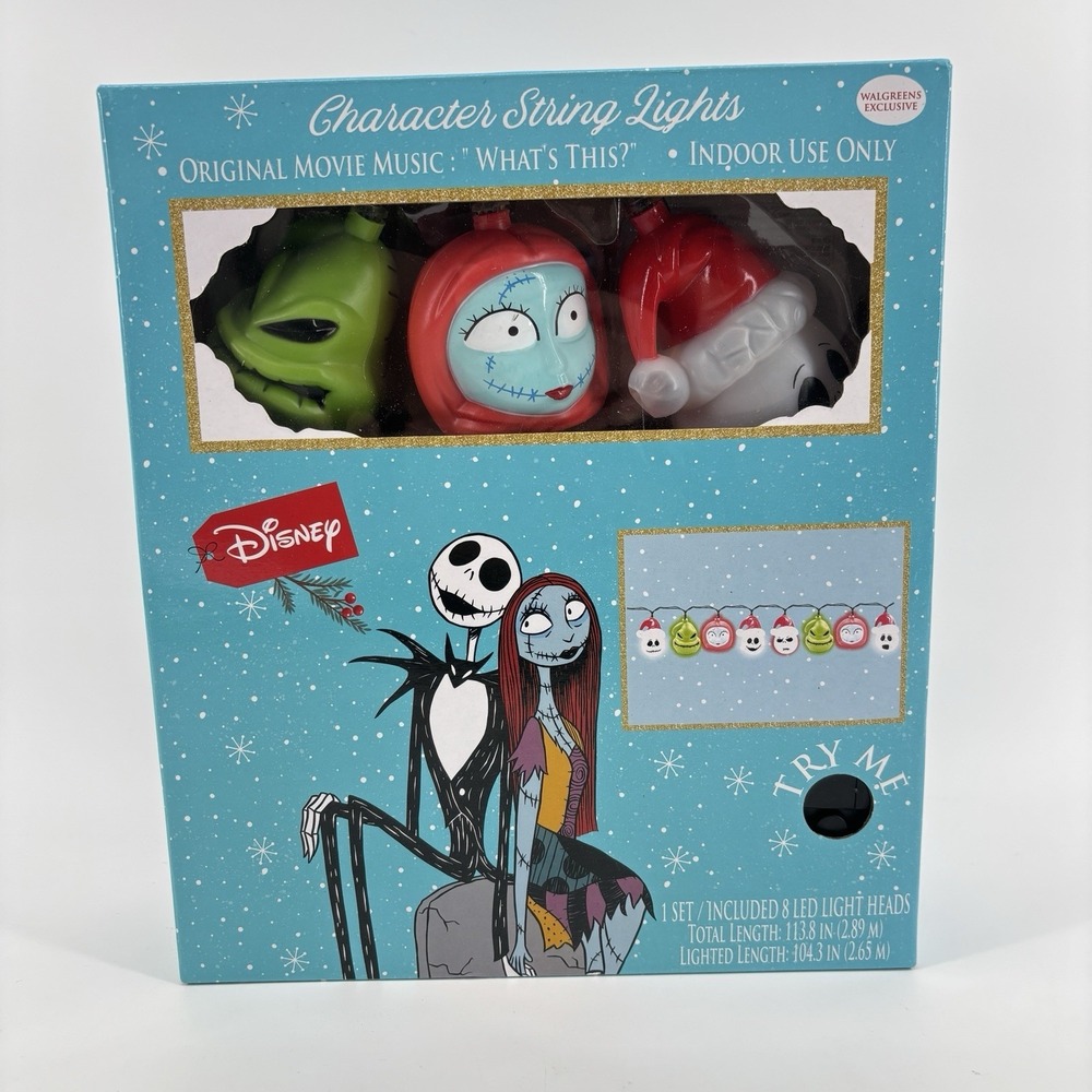 Disney The Nightmare Before Christmas Musical Character String Lights Flashing